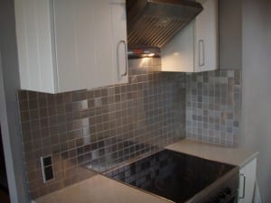 Metal mosaikk i børstet stål 1