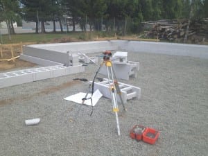 Bygging av grunnmur og fundament